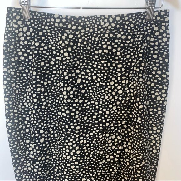Black and White leopard print‎ front slit pencil skirt size 10 - Picture 2 of 11
